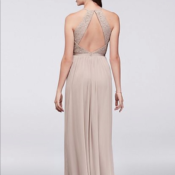 David’s bridal ice blue halter lace top size 2 NWT - Picture 2 of 2